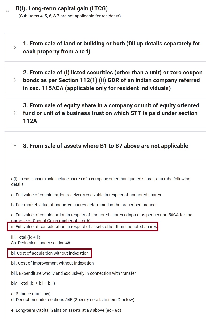 Filing Long-Term Capital Gains LTCG from sale of non-equity mutual funds Filing Long-Term Capital Gains LTCG from sale of non-equity mutual funds